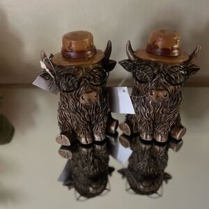 Hobby Lobby Brown and Tan Highland Cow Figurines